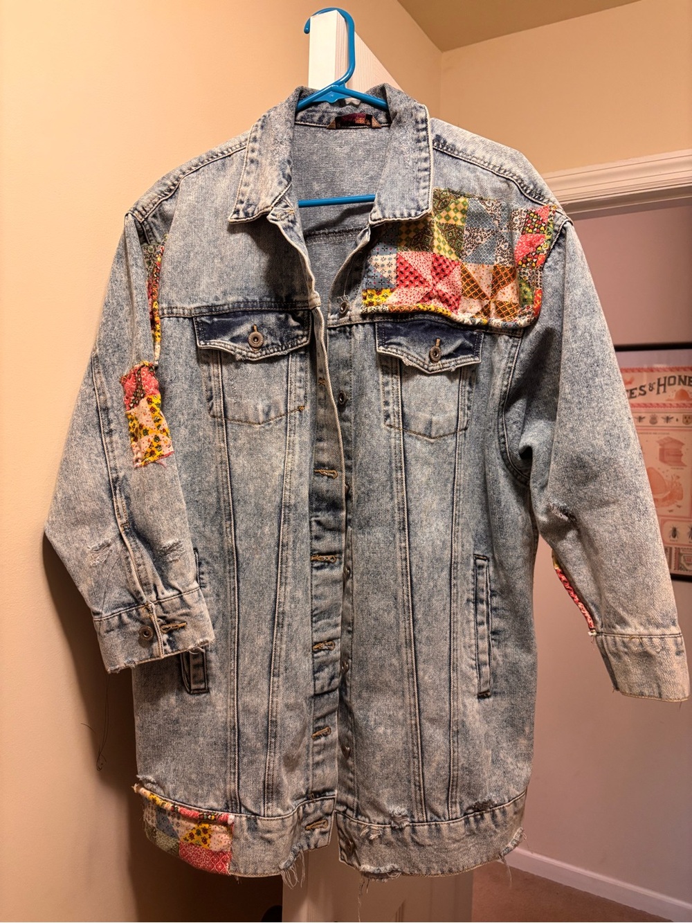 Upcycled Patchwork Denim Jacket - Women's Jean Coat